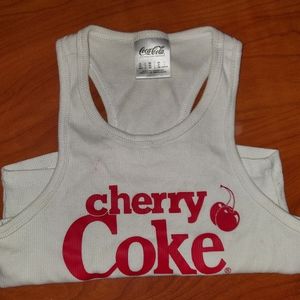 Cherry Coke crop muscle top